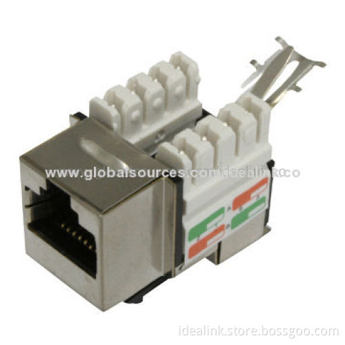 Module Jack for Cat5e and 6 LAN Cables, with Shielded and Unshielded TypesNew